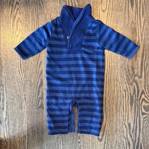 Janie and Jack Blue Striped Kids One Piece